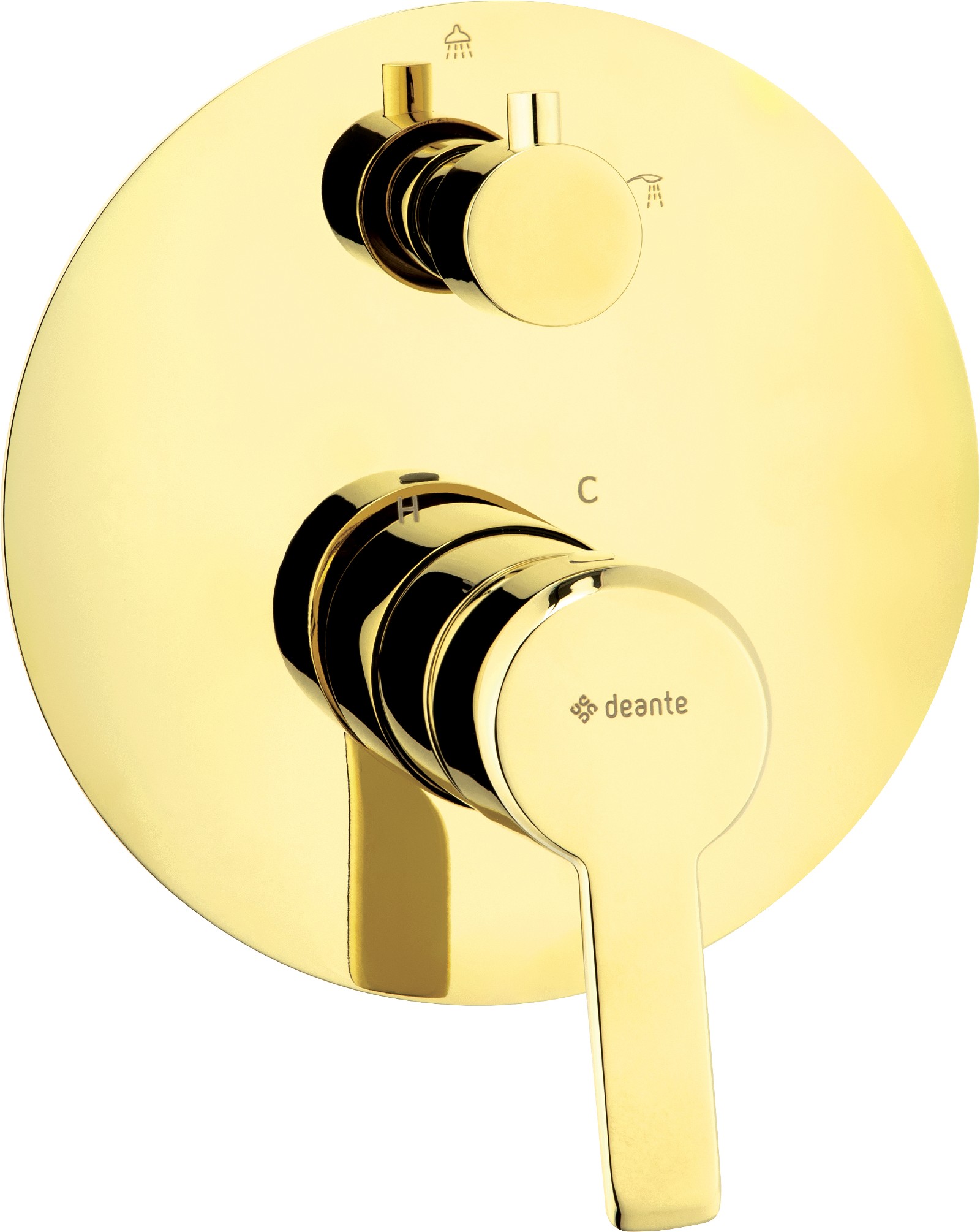ARNIKA Shower mixer, concealed, with shower switch - gold 